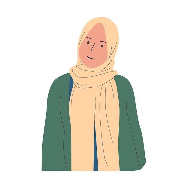 Vektorillustration der Hijab-Frau