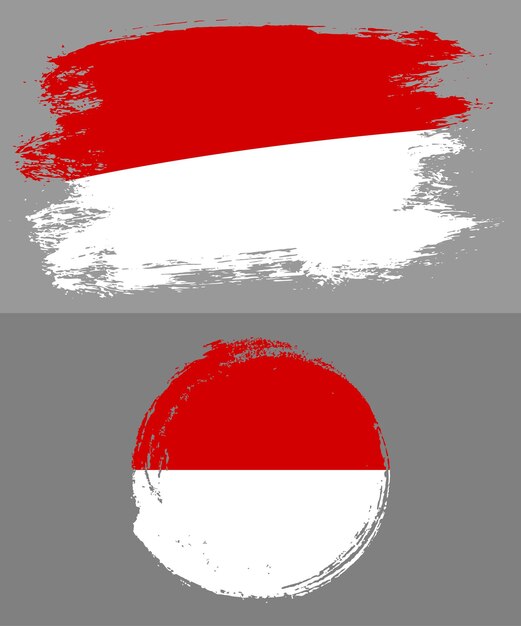 Vektorillustration der indonesischen flagge