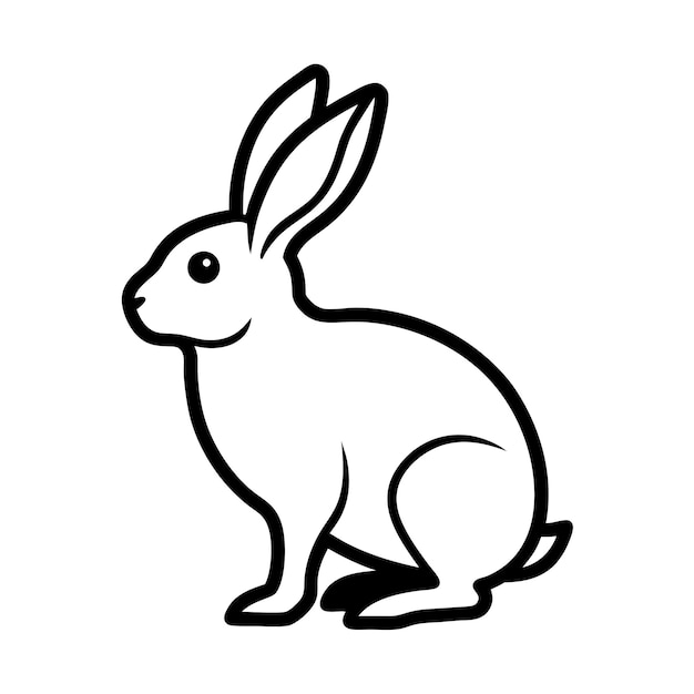 Vektorillustration der Kaninchenlinie