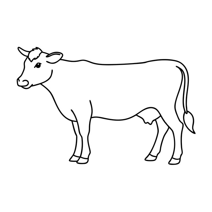 Vektor vektorillustration der kuhlinie