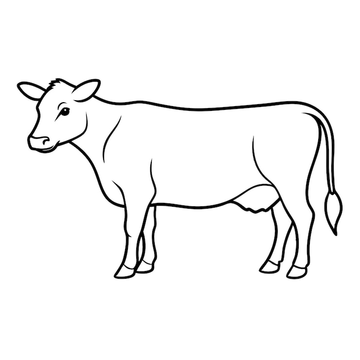 Vektor vektorillustration der kuhlinie