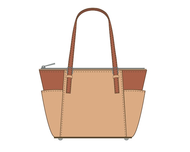 Vektor vektorillustration der ledertasche der frauen