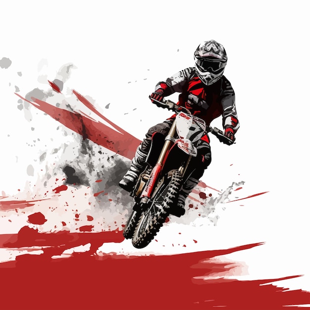 Vektor vektorillustration der motocross-rennflagge hintergrundvorlage