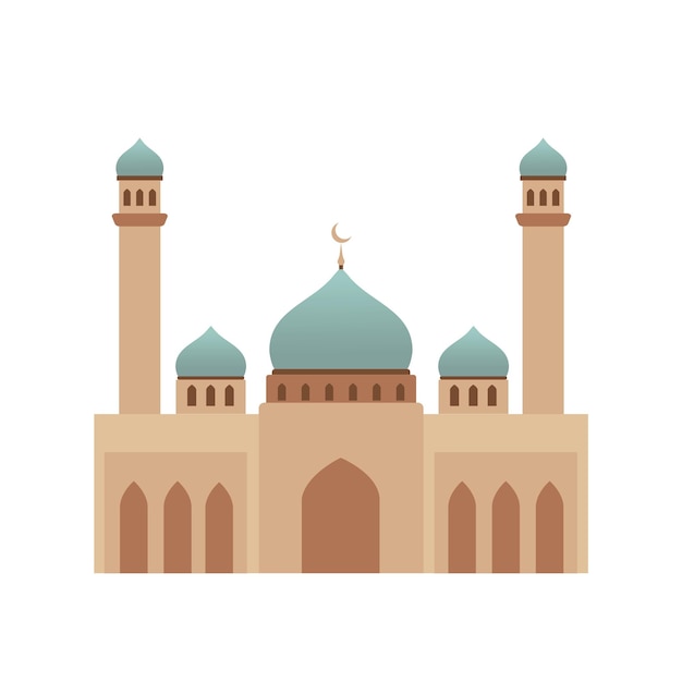 Vektorillustration der muslimischen moschee ramadan kareem
