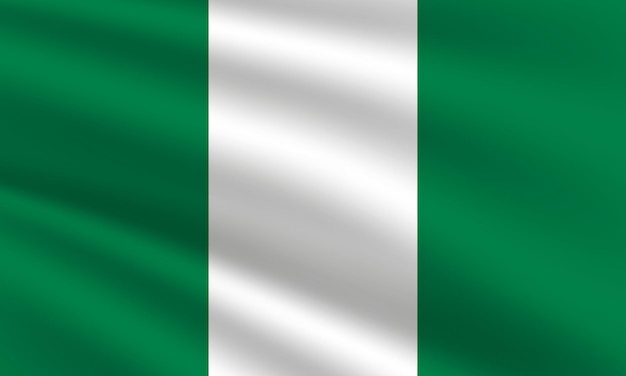 Vektor vektorillustration der nationalen flagge nigerias