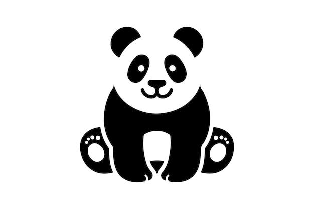 Vektorillustration der Panda-Silhouette
