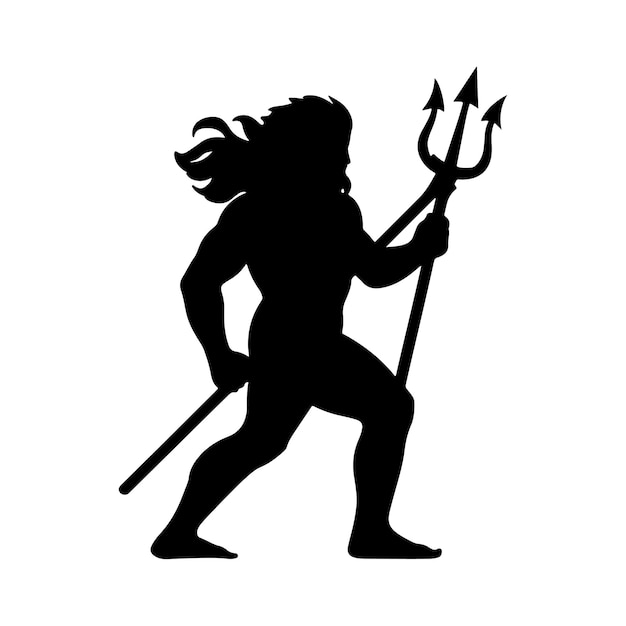 Vektorillustration der Poseidon-Silhouette