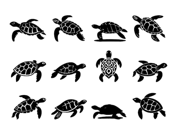 Vektorillustration der Schildkröten-Silhouette