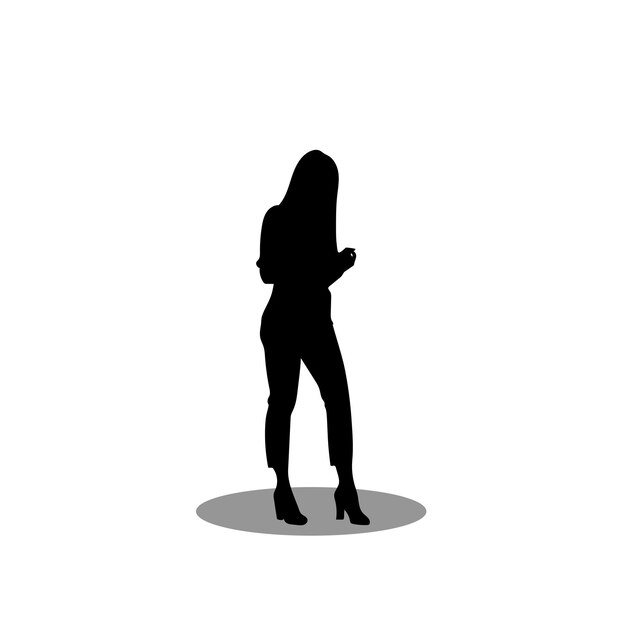 Vektorillustration der Silhouette einer Frau