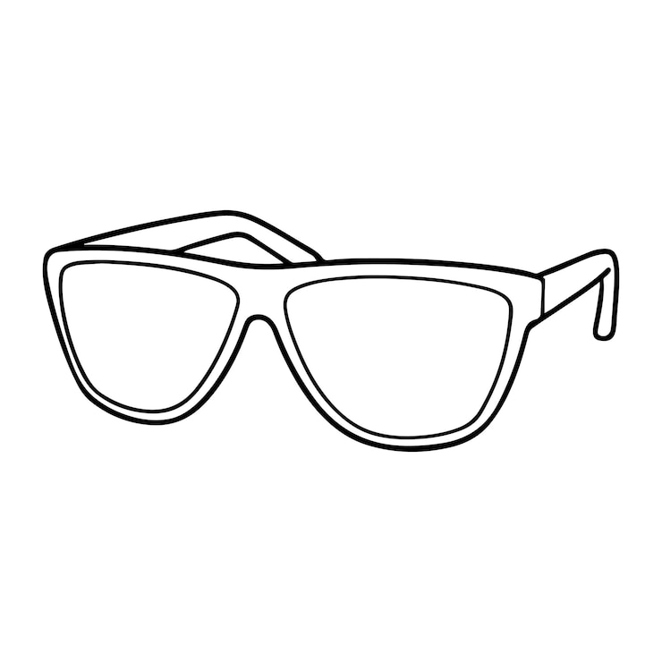 Vektor vektorillustration der silhouette von sonnenbrillen und brillen