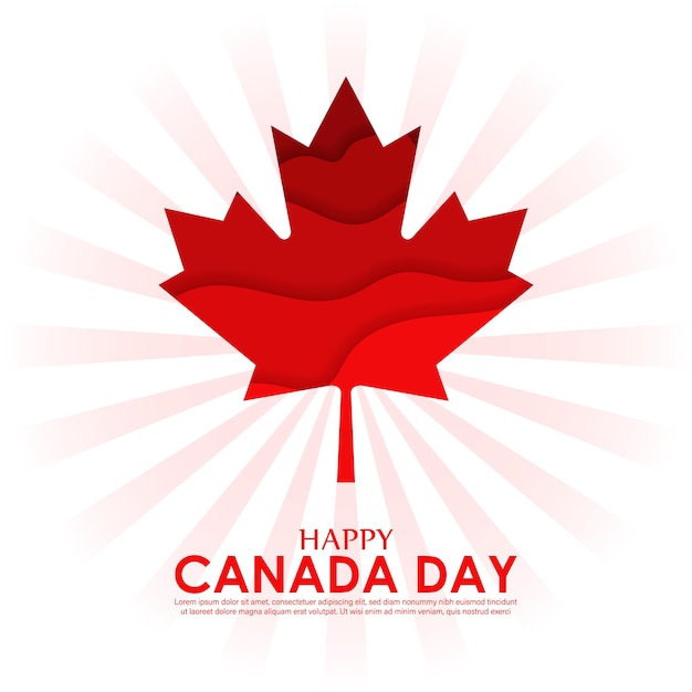 Vektorillustration der social-media-story-feed-mockup-vorlage „happy canada day“.