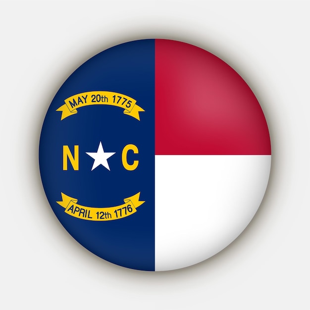 Vektorillustration der staatsflagge von north carolina