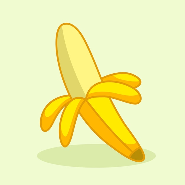 Vektorillustration der süßen gelben bananenfrucht