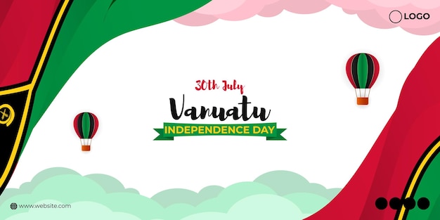 Vektorillustration der vanuatu independence day 30. juli social-media-story-feed-mockup-vorlage