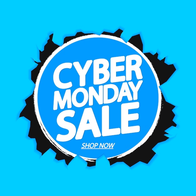 Vektor vektorillustration der vorlage für den design des cyber monday-aufschlags