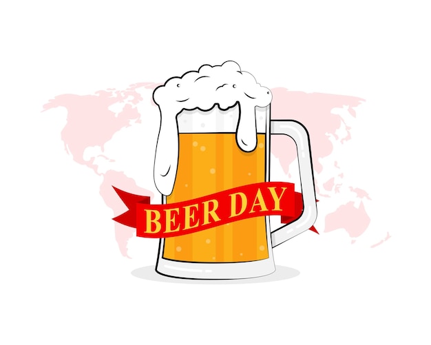 Vektorillustration der Vorlage für den Social-Media-Feed des Internationalen Biertages