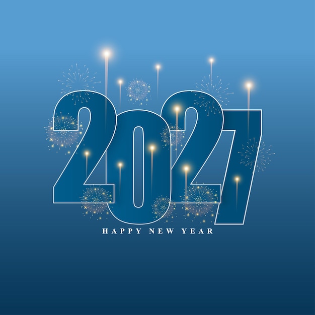Vektorillustration der Vorlage für den Social-Media-Feed Glückliches Neujahr 2027