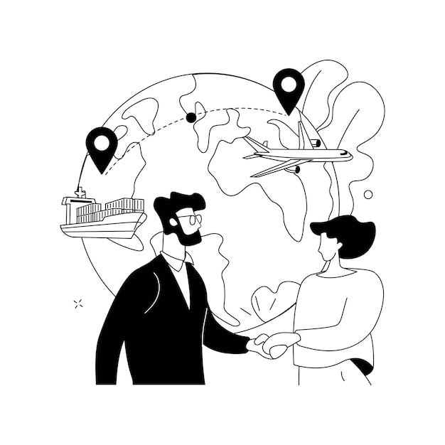 Vektorillustration des abstrakten Konzepts der kollaborativen Logistik