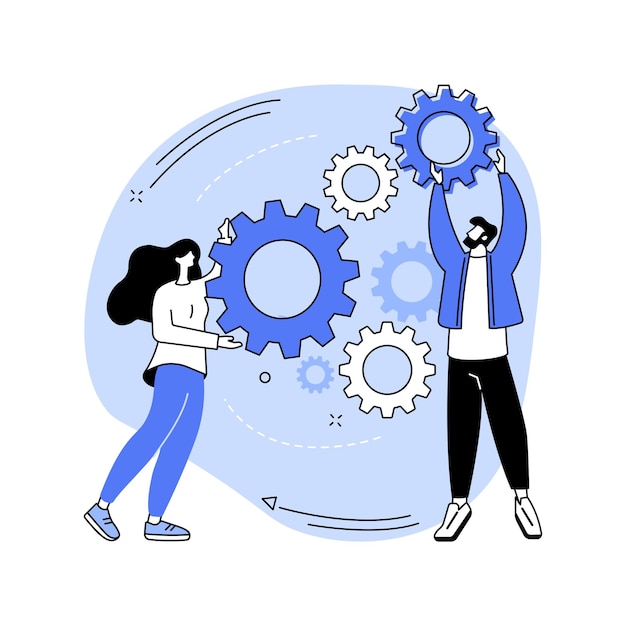 Vektorillustration des abstrakten Konzepts der Zusammenarbeit