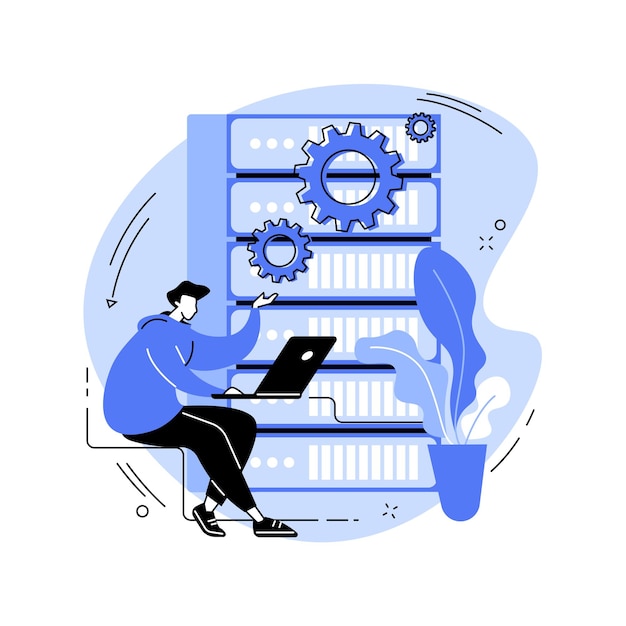 Vektorillustration des abstrakten Konzepts des Big-Data-Entwicklers