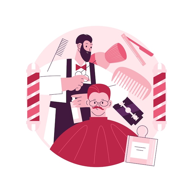 Vektorillustration des abstrakten Konzepts des Friseursalons