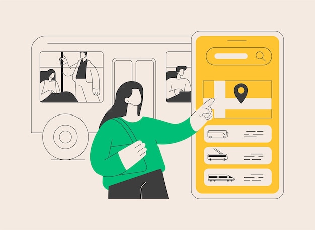 Vektorillustration des abstrakten Konzepts des öffentlichen Verkehrs