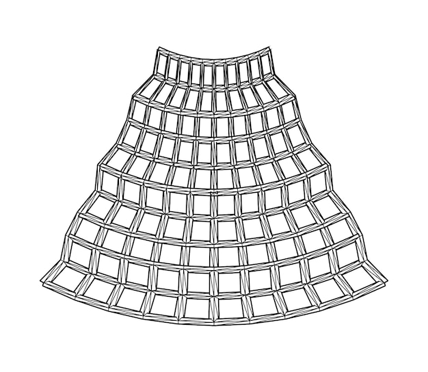 Vektorillustration des abstrakten volumetrischen Meshe