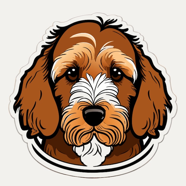 Vektor vektorillustration des australischen labradoodles