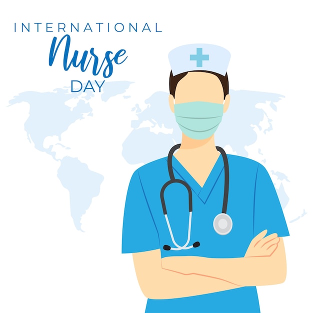 Vektorillustration des Banners zum Internationalen Tag der Krankenschwestern