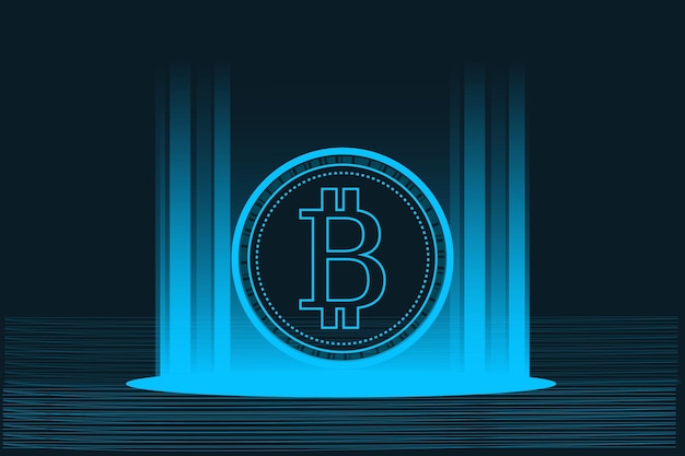 Vektorillustration des Bitcoin-Kryptowährungskonzepts