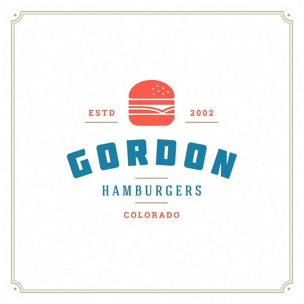 Vektor vektorillustration des burger-logos