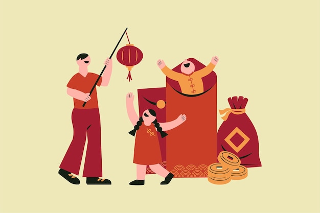 Vektorillustration des chinesischen neujahrsfestes