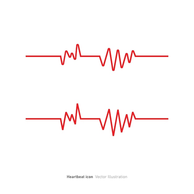 Vektor vektorillustration des herzschlag-ikonen-designs