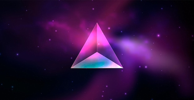 Vektorillustration des Hintergrunds des Galaxiennebels mit Dreieck