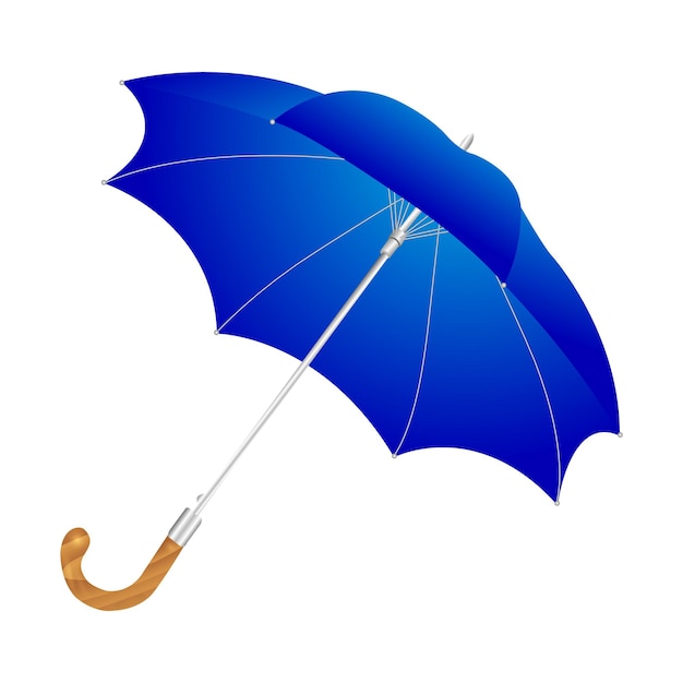 Vektorillustration des klassischen eleganten geöffneten Regenschirms