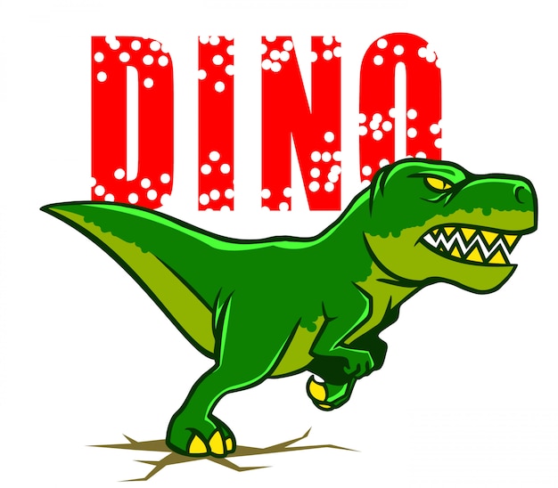 Vektorillustration des laufenden dino.