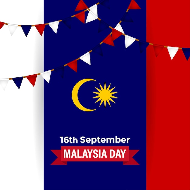 Vektorillustration des malaysia-tagesbanners