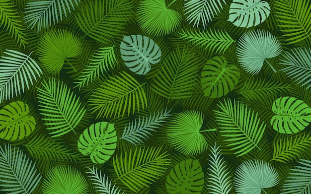 Vektorillustration des nahtlosen Tropischen Palmblattmusters