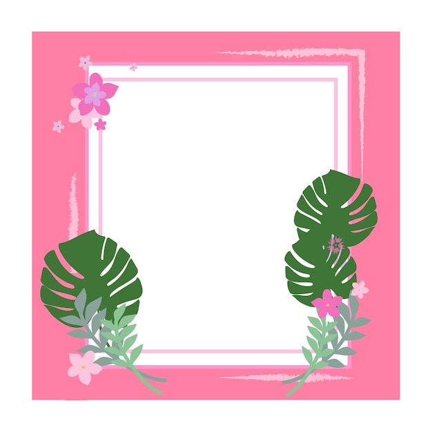 Vektorillustration des Rahmens mit Blume