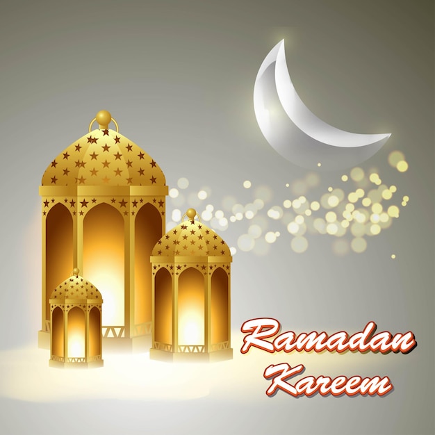 Vektorillustration des Ramadan Kareem-Grußes