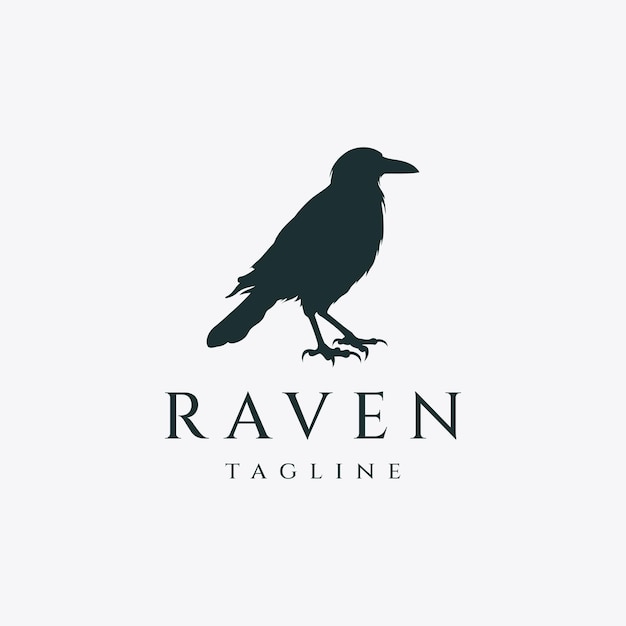 Vektorillustration des Raven-Logo-Designs