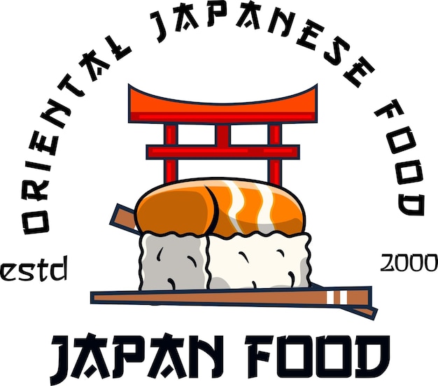 Vektorillustration des sushi-logos