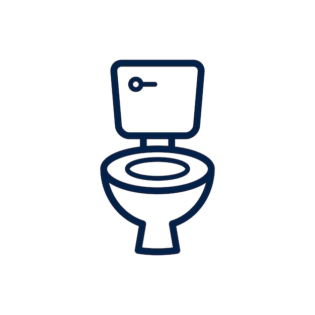 Vektor vektorillustration des toiletten-symbols der toilettenschüssel-logo