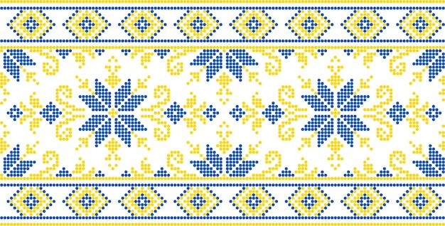 Vektor vektorillustration des ukrainischen ornaments im ethnischen stil, identitäts-vyshyvanka-stickerei für den druck