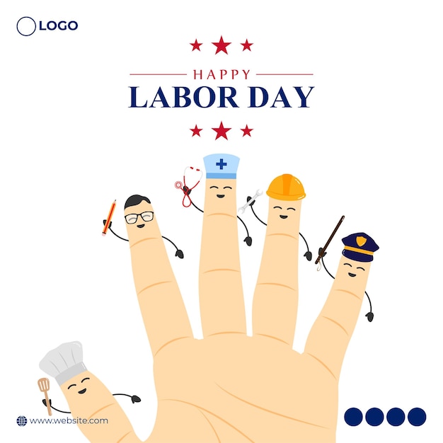 Vektorillustration des US-Labor-Day-Banners