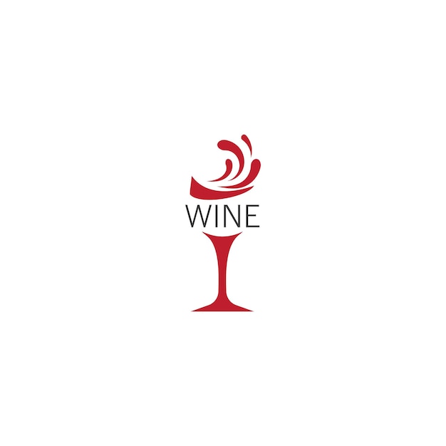 Vektorillustration des wein-logo-symbols