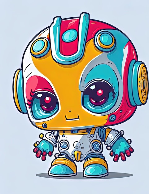 Vektorillustration Design des Roboterkopfes