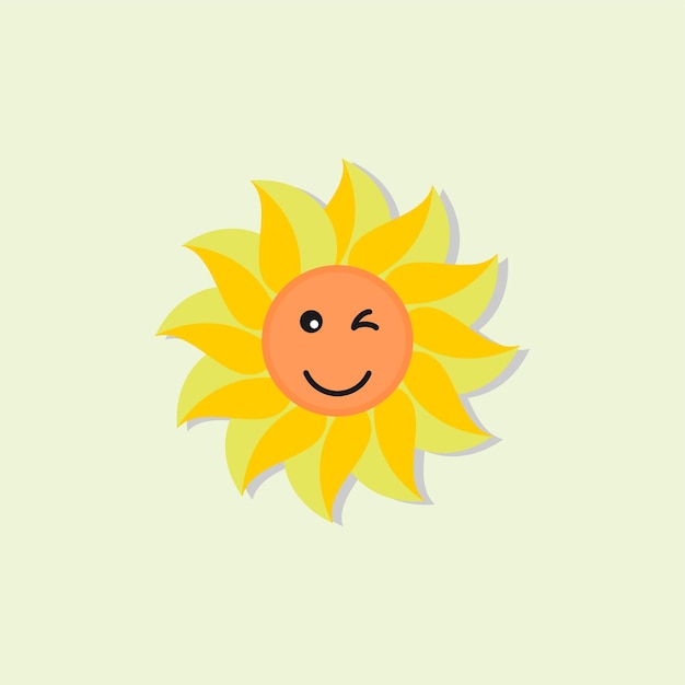 Vektorillustration einer lächelnden Sonnenblume