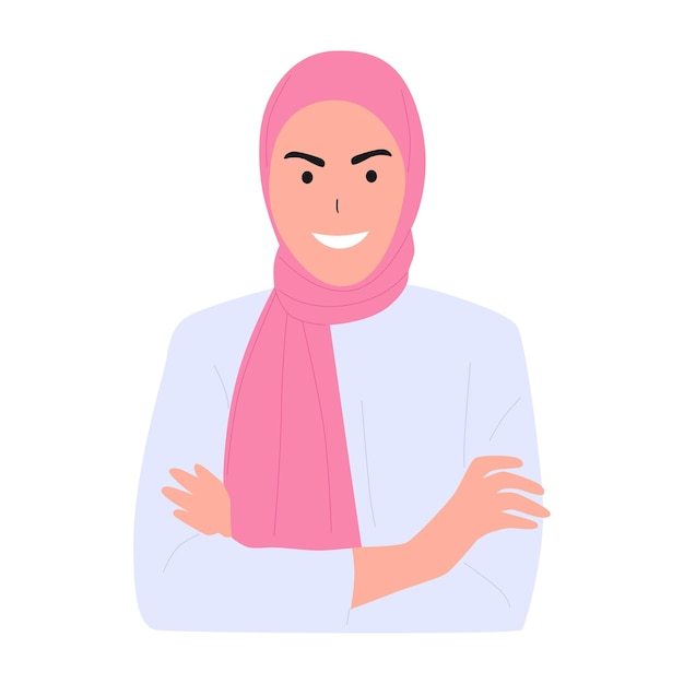 Vektorillustration einer muslimischen Hijab-Frau