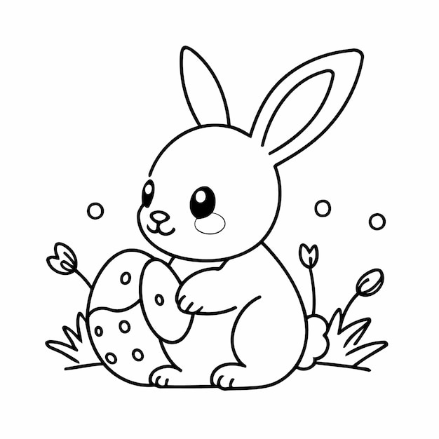 Vektorillustration einer niedlichen Ostern-Zeichnungs- und Malaktivität
